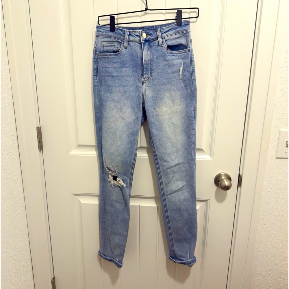 Altar'd State Women's Light Wash High Rise Skinny Slim Fit Distressed Jeans 27